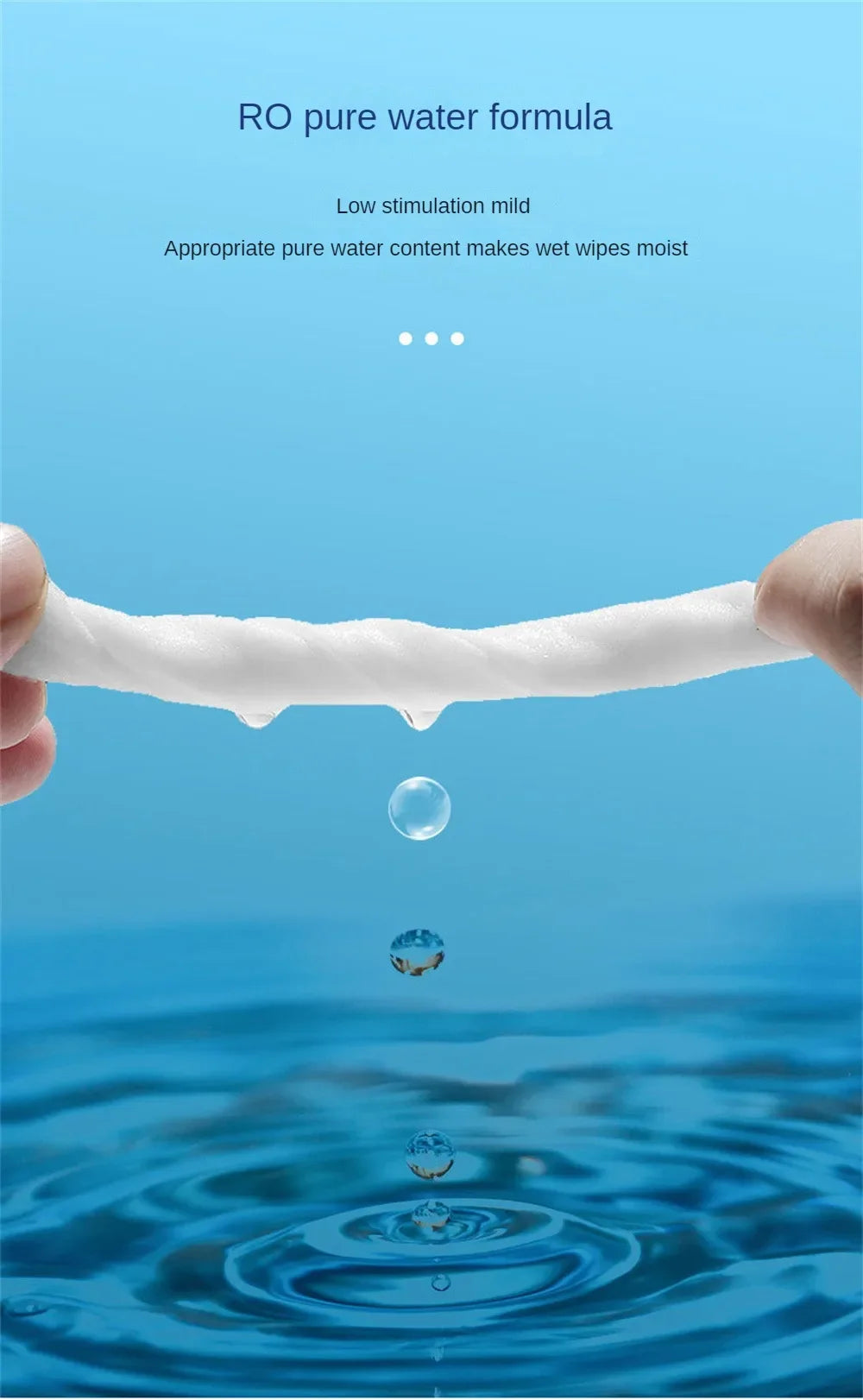 Pet Wipes Ro Pure Water Formula Pet Care Pet Health Care and Cleaning Pet Specific Cleaning Deodorizing Wet Tissue No Wash