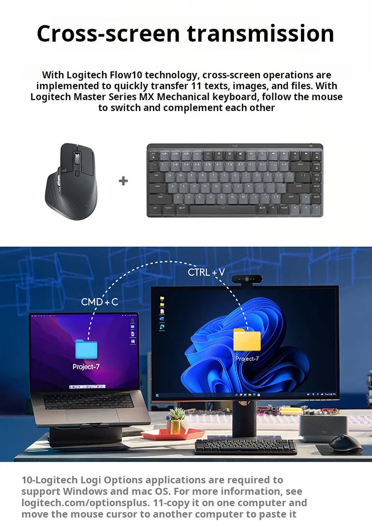 Logitech MX Master 3S Wireless Bluetooth Mouse Business Office Softtone Mouse Ergonomic Business Office Mouse