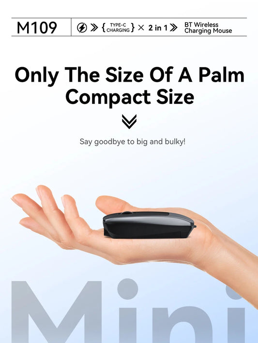 Portable Bluetooth 5.1 Wireless Mini Mouse Rechargeable TF Card Reader Silent Adjustable DPI Mouse for Phone Tablet Notebook