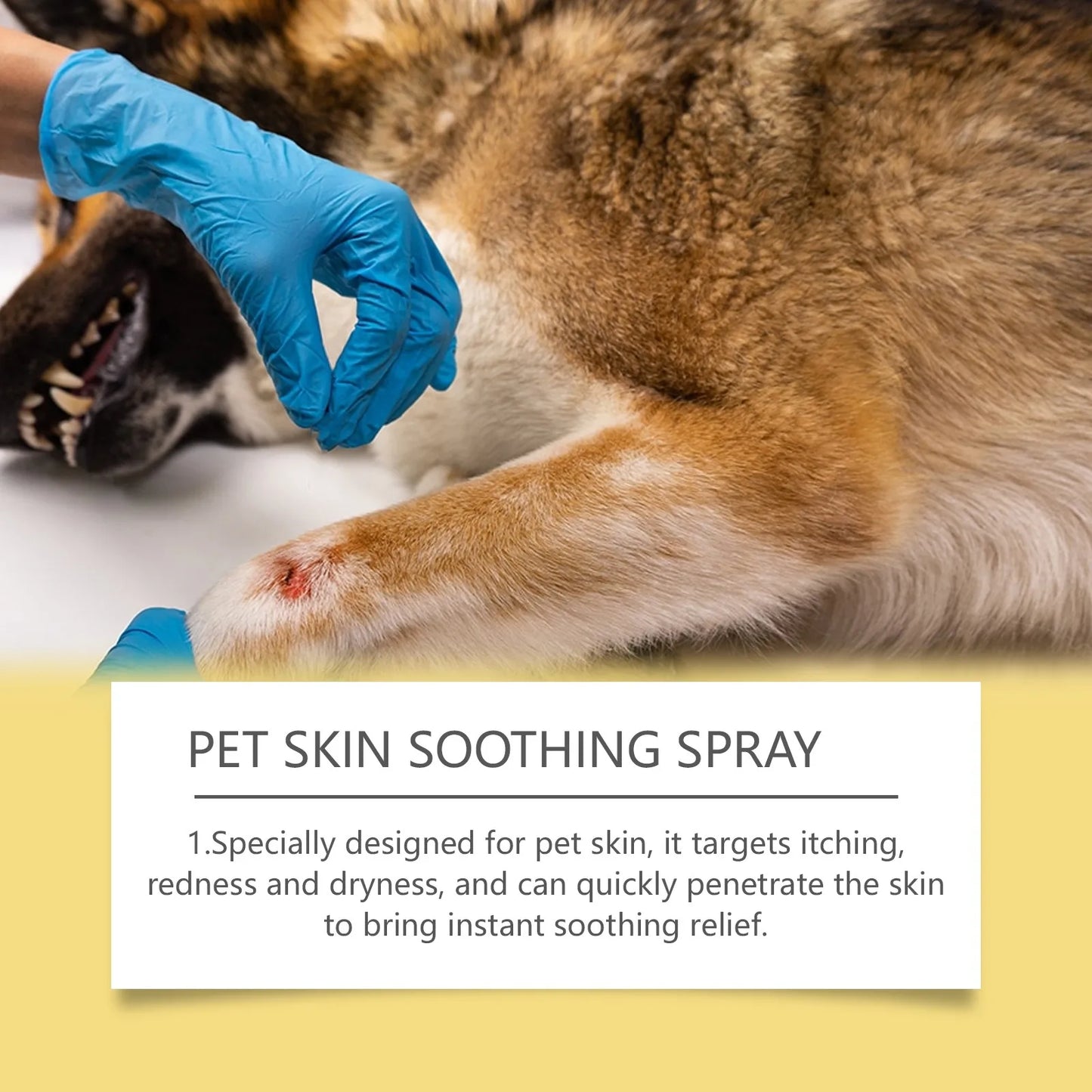 Pet Skin Spray Dog & Cat Skin Care Spray, Soothing Spray Cleansing & Softening Skin, Soothing Anti-Itch Spray Nourishing Spray
