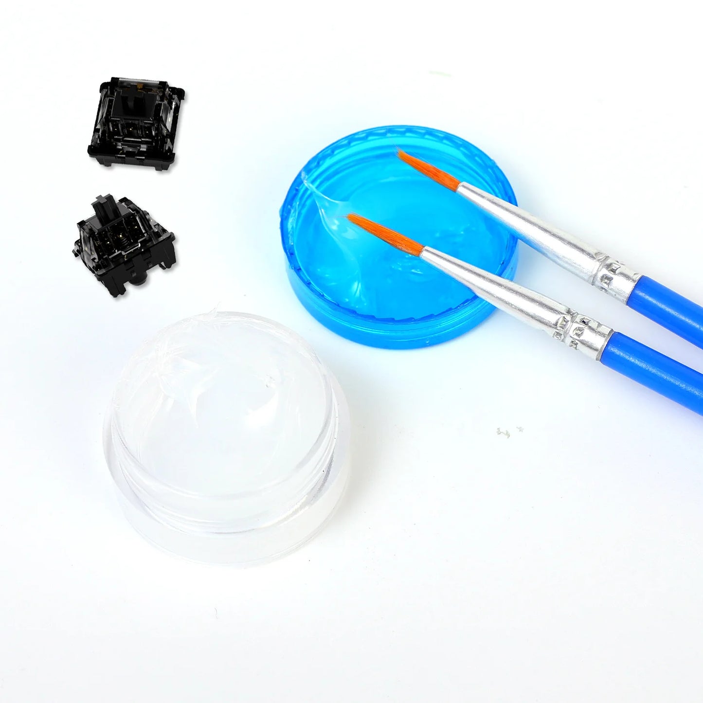 4 in 1 Mechanical Keyboard Lubricant Grease Oil for Axes Mechanical Friction Lubrication Kit with Brush Keycap Puller Set