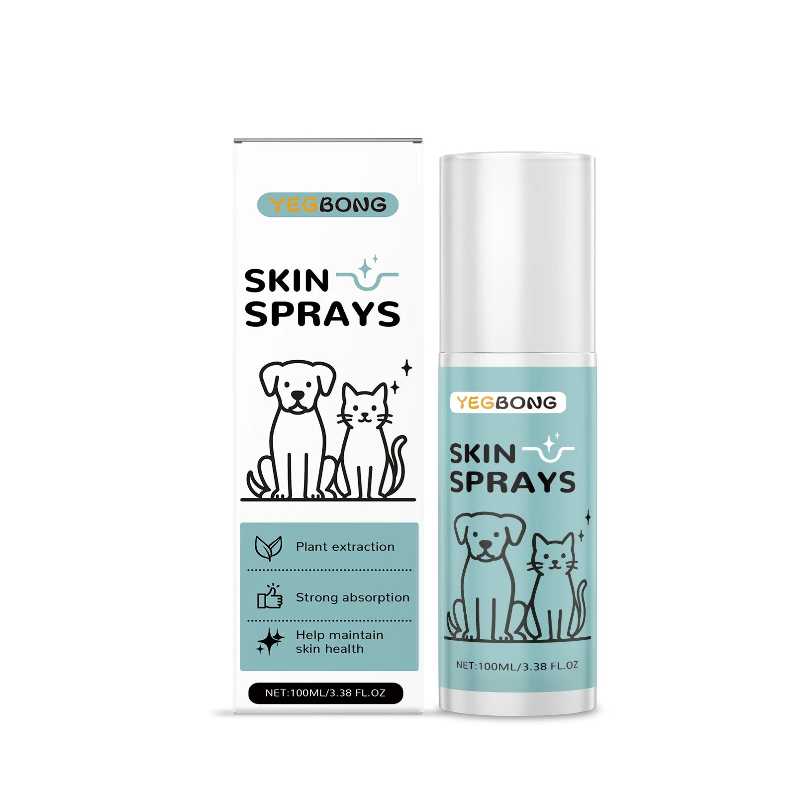 Pet Skin Care Spray Relieve Itching Reduce Redness Antipruritic Improve Dryness Long Lasting Moisturizing Suitable for Cats Dog