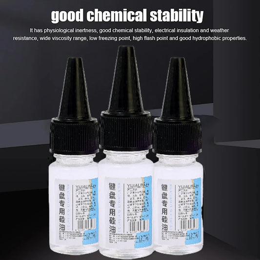 4 in 1 Mechanical Keyboard Lubricant Grease Oil for Axes Mechanical Friction Lubrication Kit with Brush Keycap Puller Set