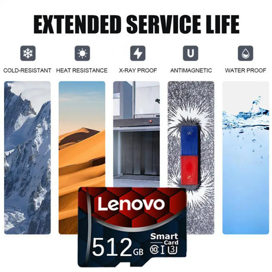 Lenovo 2TB A2 1TB Micro SD Card High Speed Memory Card 512GB 128GB MicroSD U3 TF Flash Card for Xiaomi Phone Camera table PC