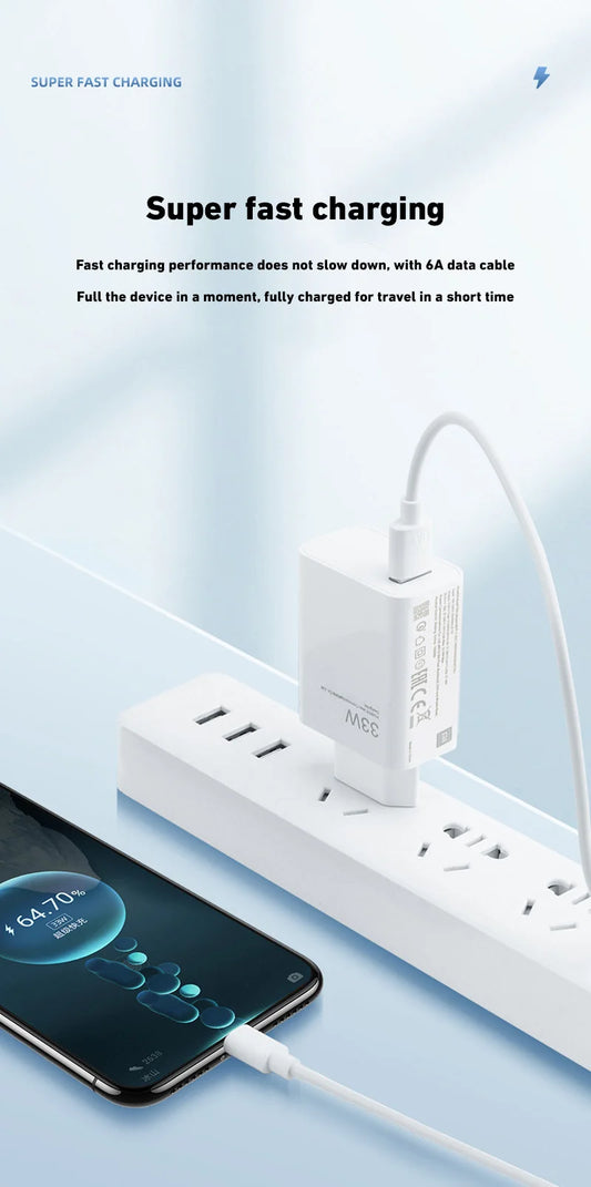 120W EU Plug Charger Ultra Fast Charger QC 5.0 Type-C Cable 67W 55W 33W Rapid Charging Adapter For iPhone Huawei 2025