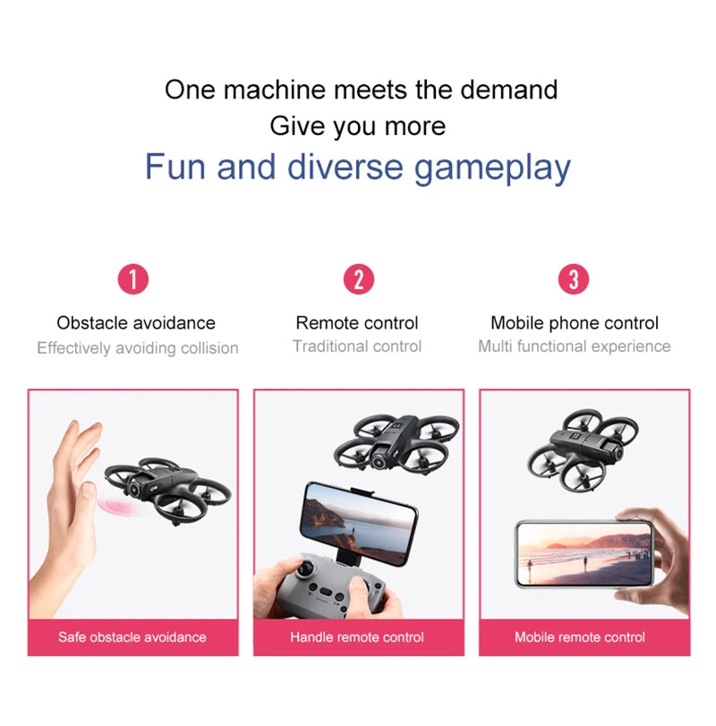 Xiaomi D16 Mini Drone 8K HD-VR Dual-camera 180 ° ESC Optical Flow obstacle avoidance Motor Drone UAV Remote Control Quadcopter