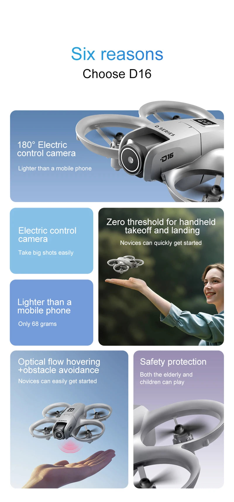 Xiaomi D16 Drone Mini Dual Camera 8K Aerial HD Profesional Helicopter GPS Positioning Avoidance Bushless Motor Drone UAV