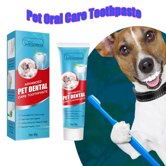 Pet Oral Care Toothpaste for Dogs and Cats Fresh Breath CleanTeeth Tartar Plaque Removal Edible Safe Dental Health Care Supplies
