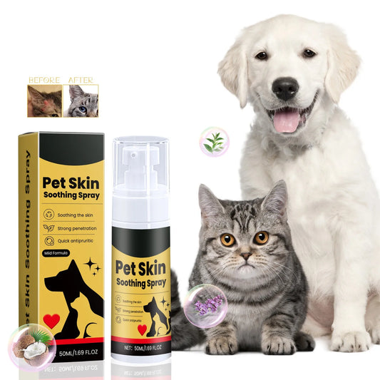 Pet Skin Spray Dog & Cat Skin Care Spray, Soothing Spray Cleansing & Softening Skin, Soothing Anti-Itch Spray Nourishing Spray