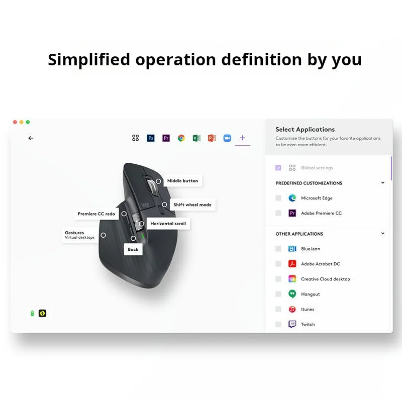 Logitech MX Master 3S Wireless Bluetooth Mouse Business Office Softtone Mouse Ergonomic Business Office Mouse