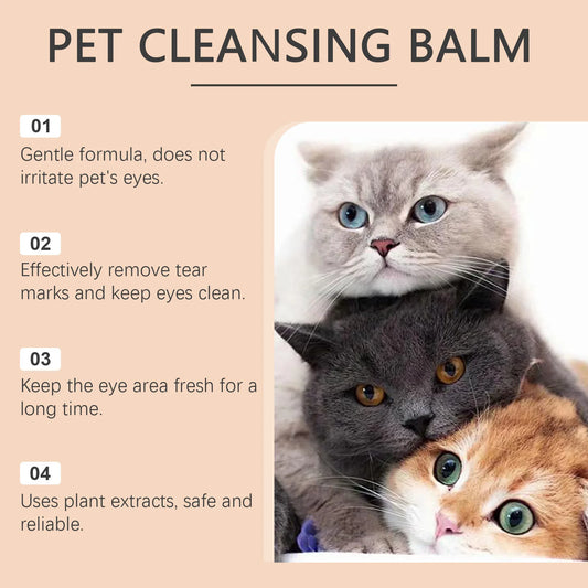 Pet Tears Cleansing Cream, Gentle Cleansing Pet Cat and Dog Tears Care Eye Care Cleansing Cream