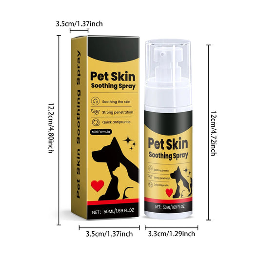 Pet Skin Spray Dog & Cat Skin Care Spray, Soothing Spray Cleansing & Softening Skin, Soothing Anti-Itch Spray Nourishing Spray