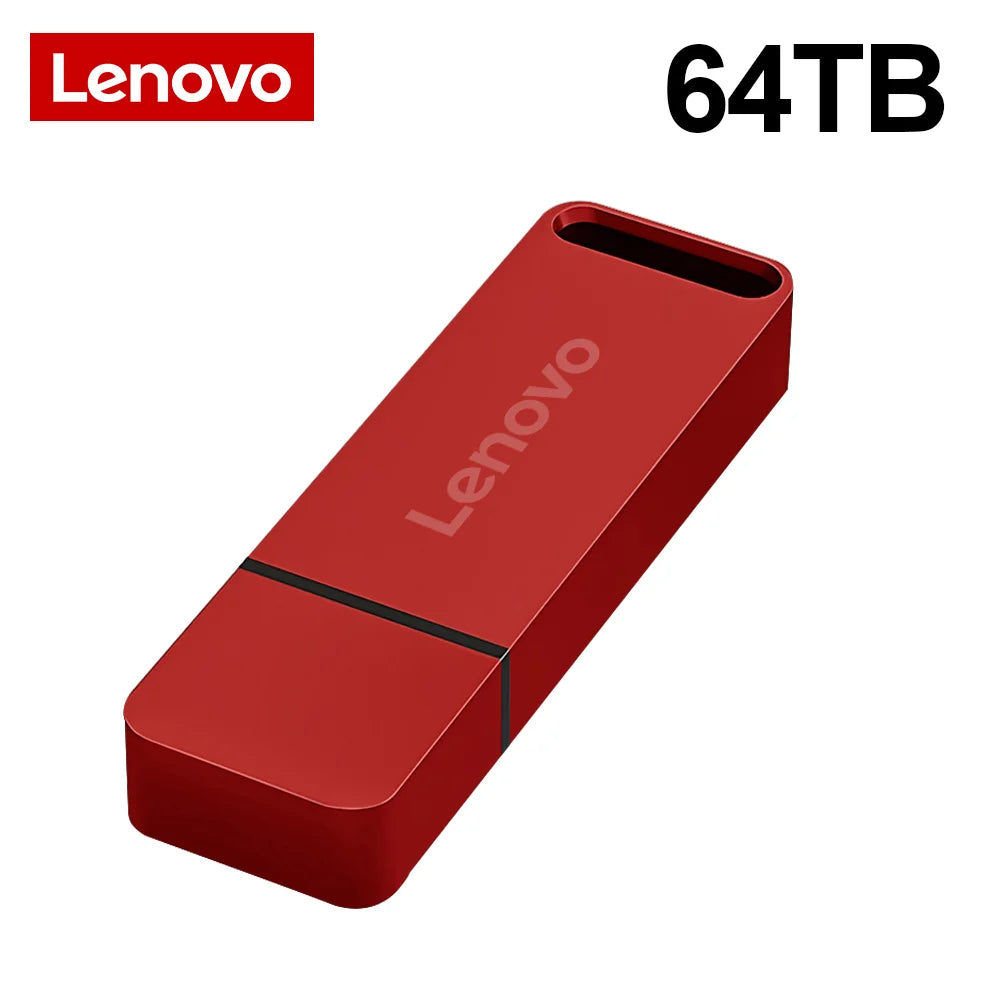 Lenovo Metal 64TB U Disk Flash Drive USB 3.0 High Speed File Transfer 16TB 8TB Ultra-large Capacity Waterproof Mechanical Style