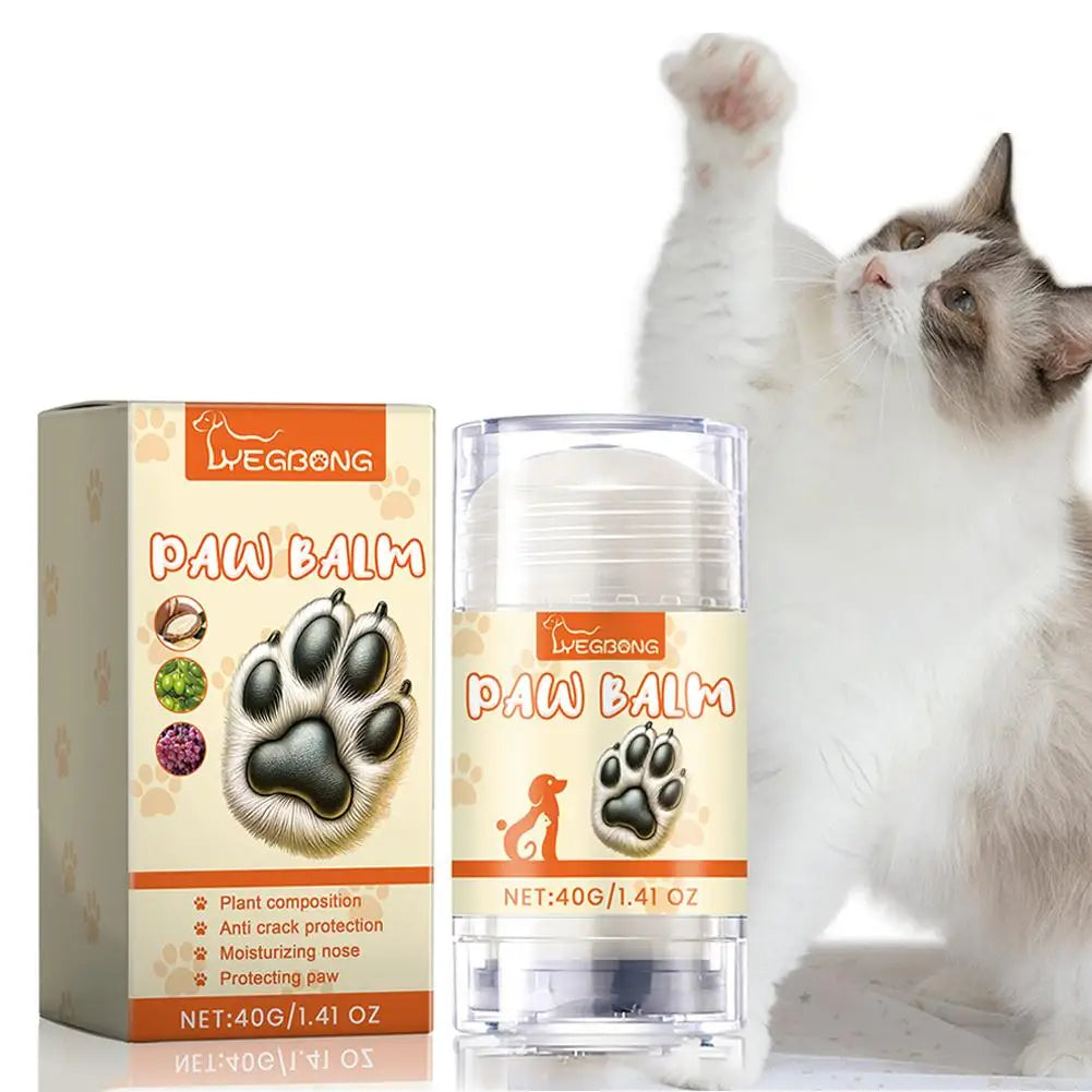 40g Pet Paw Protection Balm Dog Foot Moisturizer Household Pet Paw Balm Pet Cat Foot Care Cream Cleaning Supplies