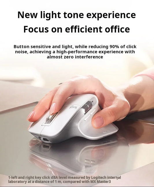 Logitech MX Master 3S Wireless Bluetooth Mouse Business Office Softtone Mouse Ergonomic Business Office Mouse