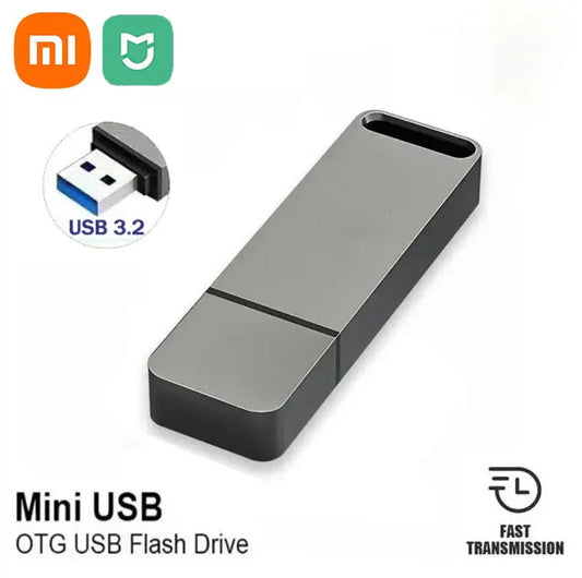 Xiaomi Mijia 16TB Flash Drive OTG USB3.2 High Speed Transfer Pen Drive Key 8TB 4TB Portable Metal Memory Drive Waterproof
