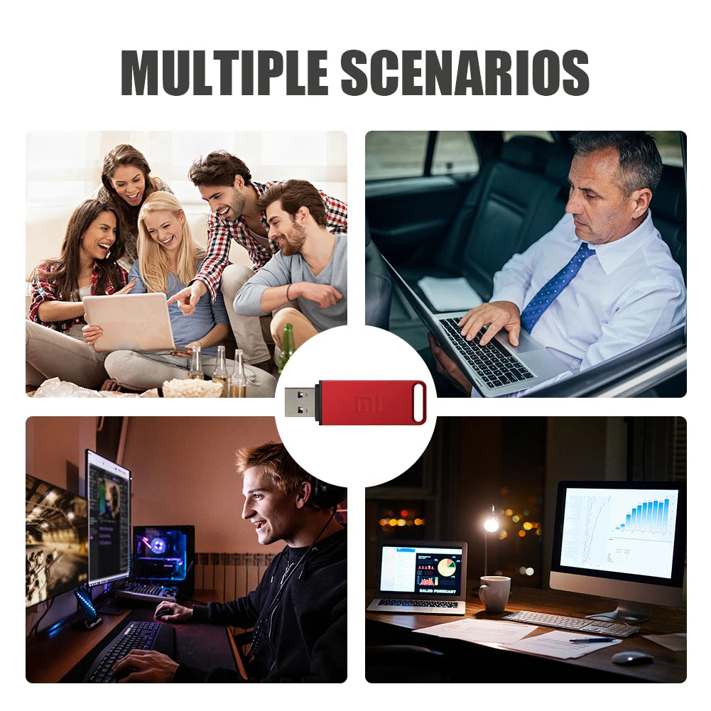 Original Xiaomi Pen Drive 2 TB USB 3.0 Flash Metal Drive 1TB Large Capacity High Speed Transmission Storage Waterproof Storage