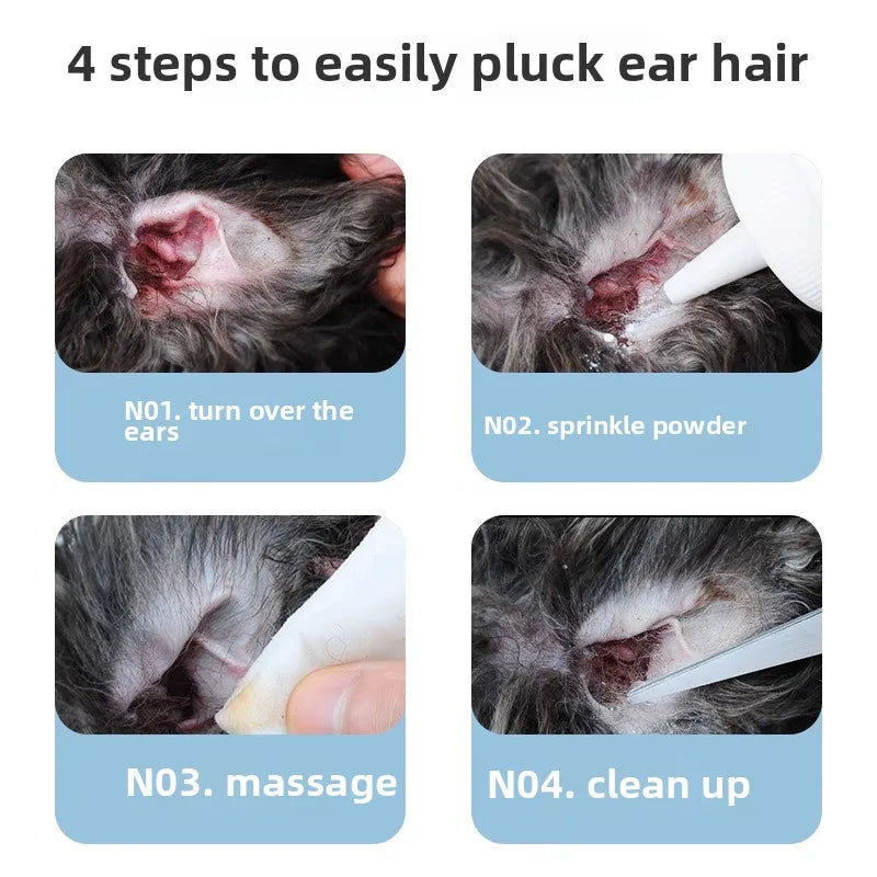 PetClear Pet Ear Hair Removal Powder 30g for Pet Care Ear Cleaning And Maintenance
