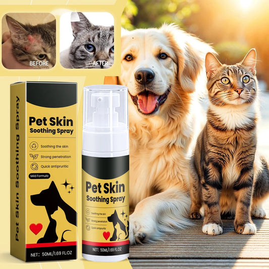 Pet Skin Spray Dog & Cat Skin Care Spray, Soothing Spray Cleansing & Softening Skin, Soothing Anti-Itch Spray Nourishing Spray
