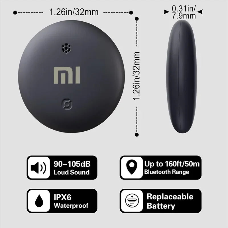 Xiaomi Car GPS Locator Anti Getting Lost Finder For iPhone Find My Wallet Suitcase Car Global Positioning Tracking Elderly Kids