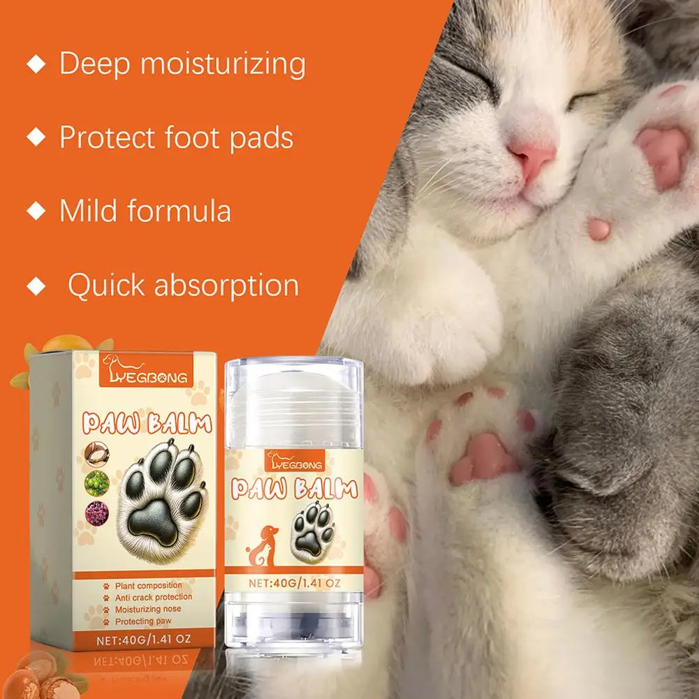 40g Pet Paw Protection Balm Dog Foot Moisturizer Household Pet Paw Balm Pet Cat Foot Care Cream Cleaning Supplies