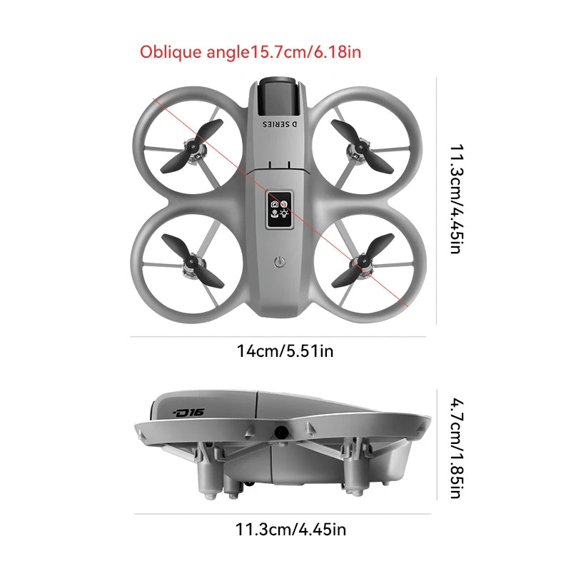 Xiaomi D16 Drone Mini Dual Camera 8K Aerial HD Profesional Helicopter GPS Positioning Avoidance Bushless Motor Drone UAV