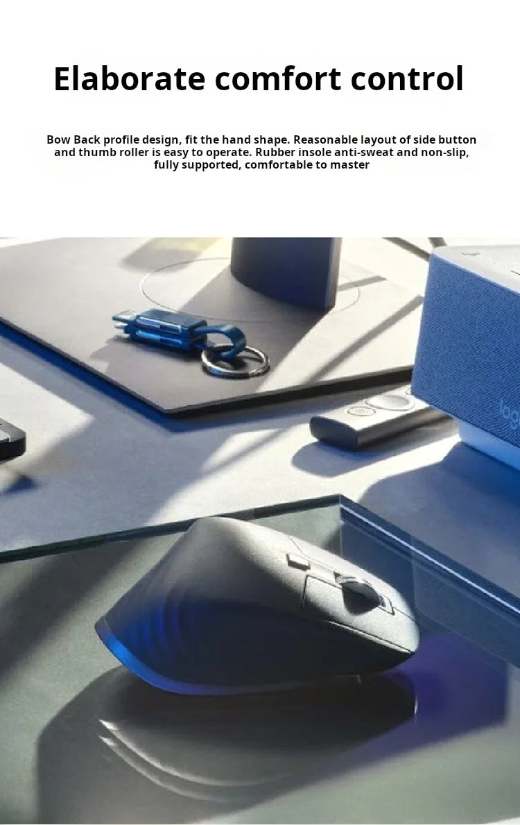 Logitech MX Master 3S Wireless Bluetooth Mouse Business Office Softtone Mouse Ergonomic Business Office Mouse