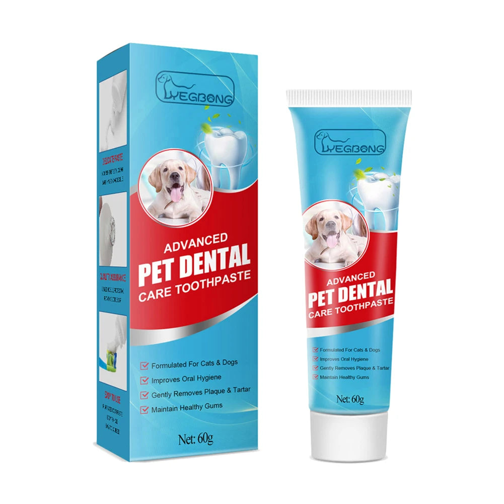 Pet Oral Care Toothpaste for Dogs and Cats Fresh Breath CleanTeeth Tartar Plaque Removal Edible Safe Dental Health Care Supplies