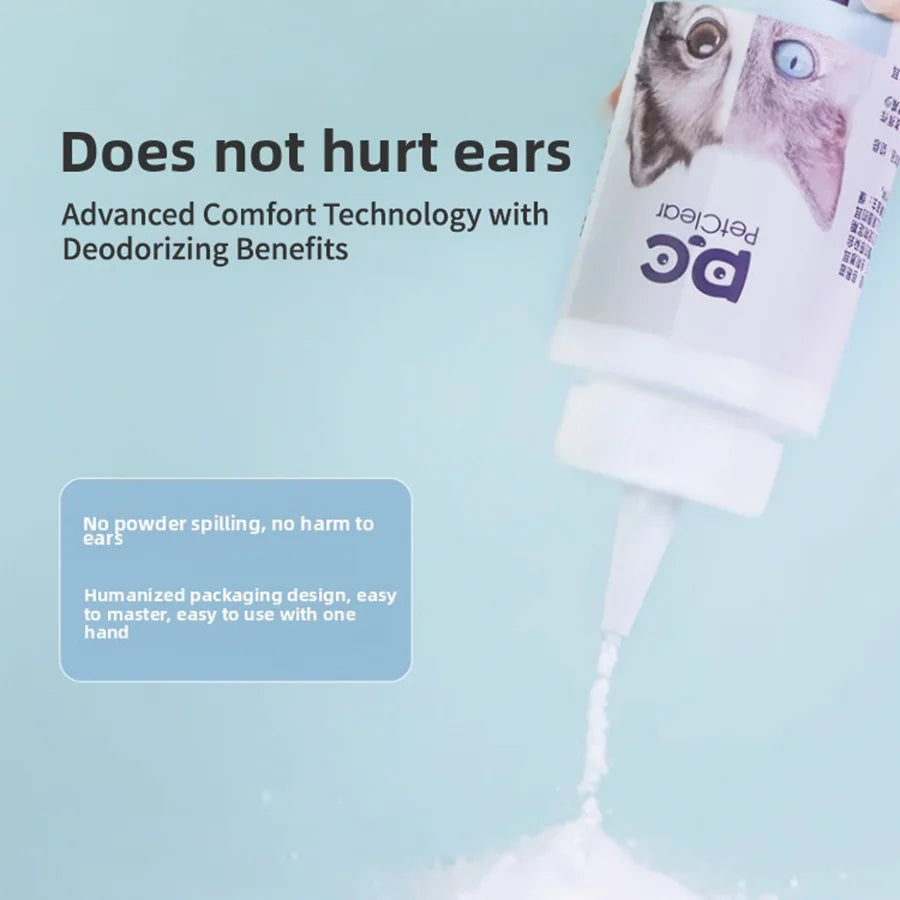 PetClear Pet Ear Hair Removal Powder 30g for Pet Care Ear Cleaning And Maintenance