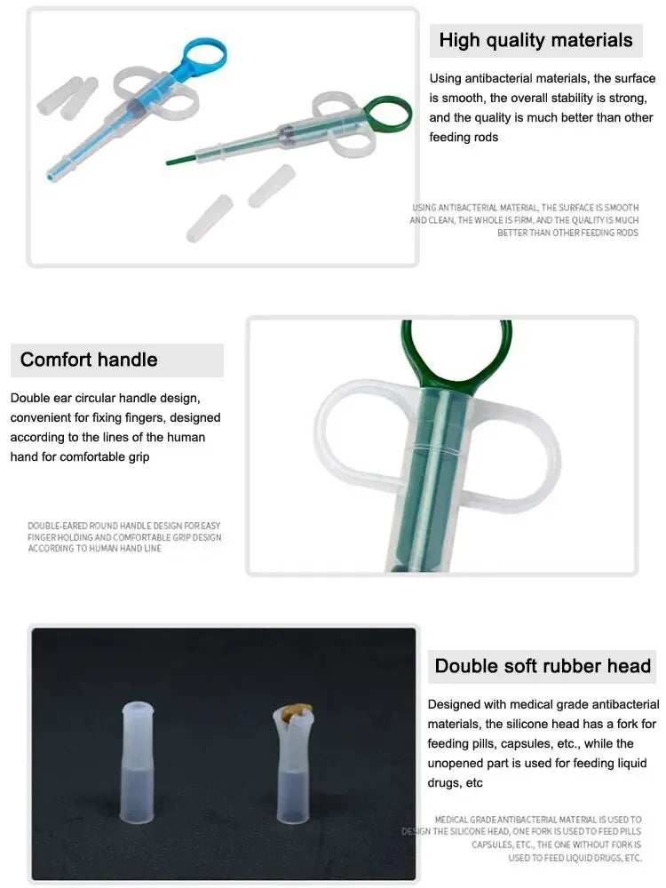 Pet Medication Dispenser, Pressing Feeding Stick for Cats and Dogs, Eating Pills, Pills, Medication Artifacts, Pet Sickness Care