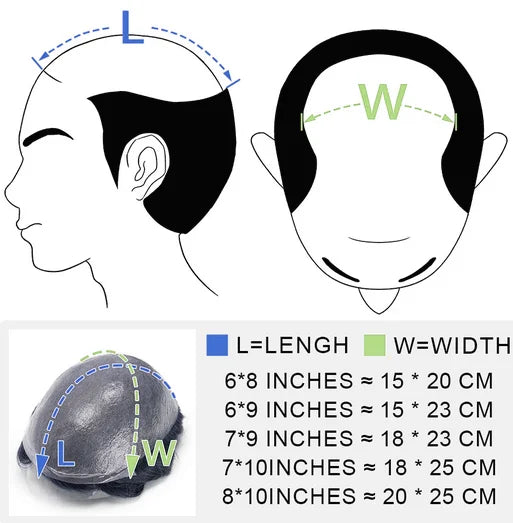 Toupee for Men Fine Mono Men Toupee Human Hair Replacement System Hair Prosthesis Natural Black Hair Units