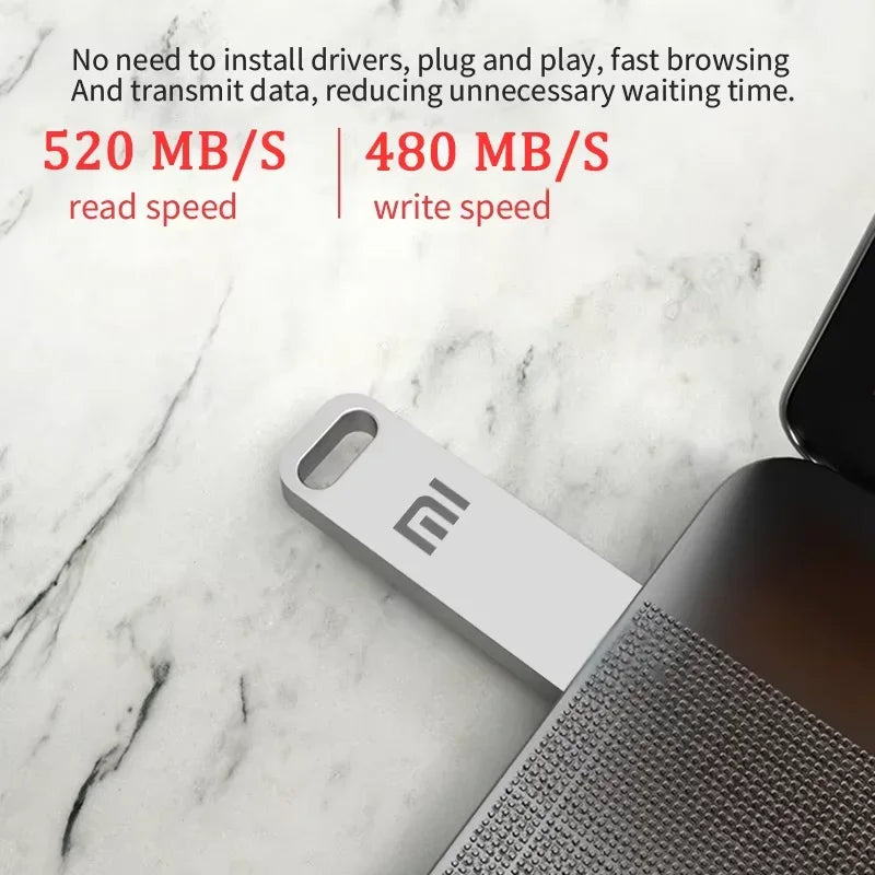 Xiaomi 2TB USB 3.2 Flash Drive High Speed Metal U Disk TypeC Memory Stick Waterproof Storage PC Phone Data Transfer Portable New