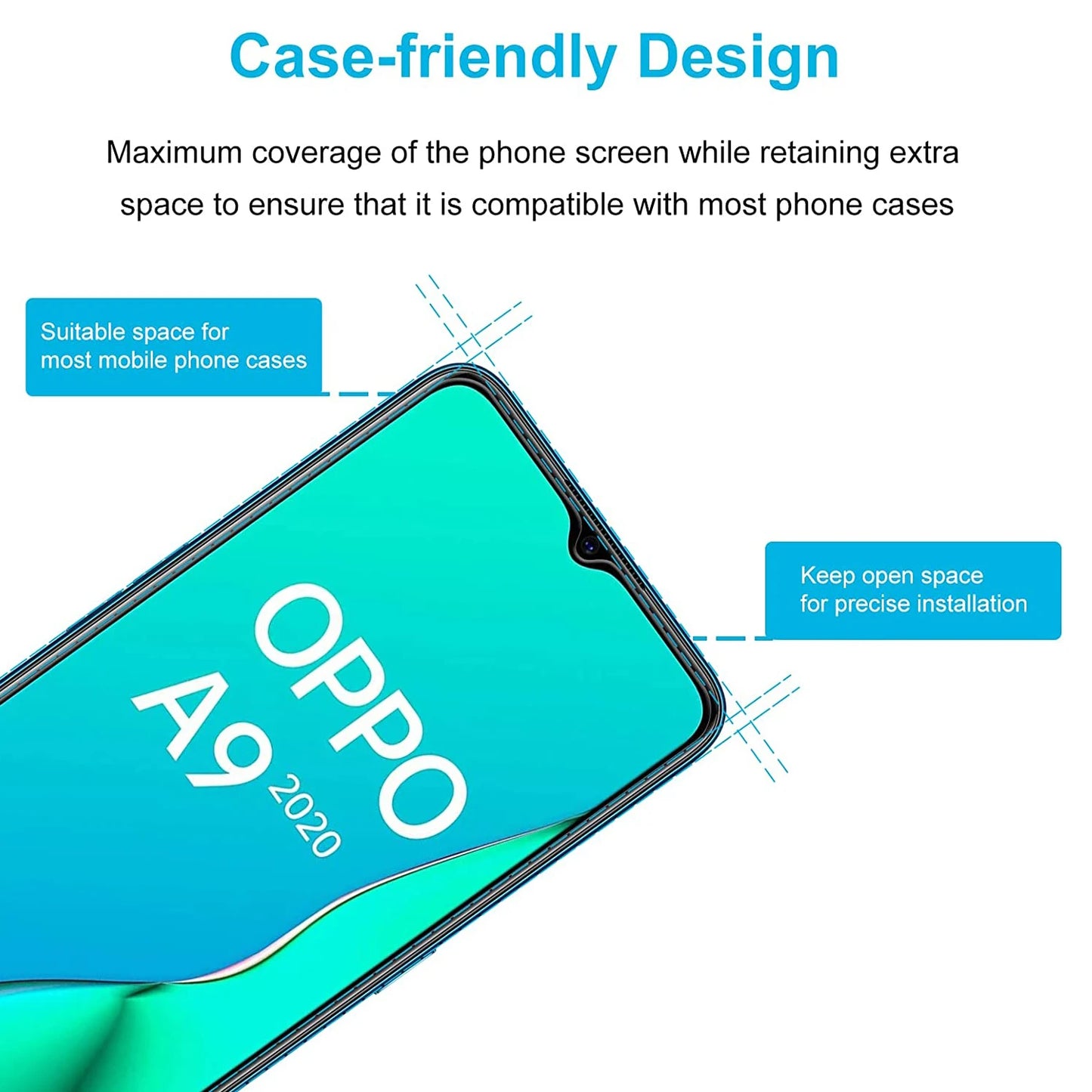 2/4Pcs 9H Screen Protector Glass For OPPO A9 2020 HD Tempered Glass Film