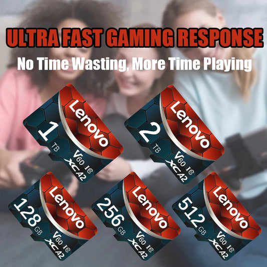 Lenovo 2TB A2 1TB Micro SD Card High Speed Memory Card 512GB 128GB MicroSD U3 TF Flash Card for Xiaomi Phone Camera table PC