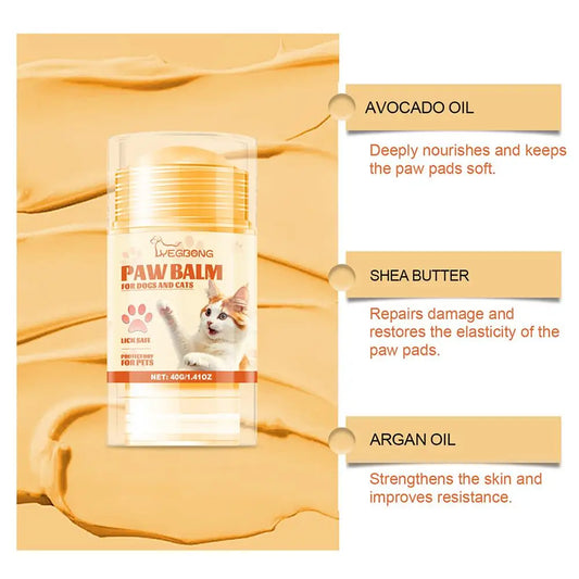 40g Pet Paw Protection Balm Dog Foot Moisturizer Household Pet Paw Balm Pet Cat Foot Care Cream Cleaning Supplies