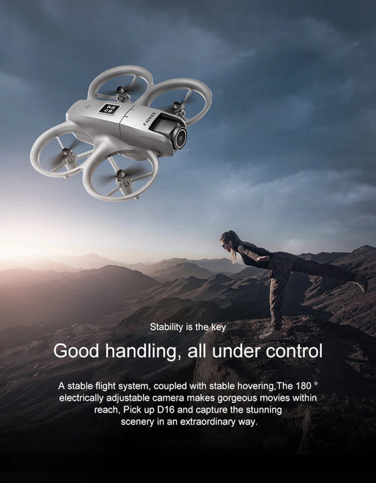 Xiaomi D16 Mini Drone 8K HD-VR Dual-camera 180 ° ESC Optical Flow obstacle avoidance Motor Drone UAV Remote Control Quadcopter