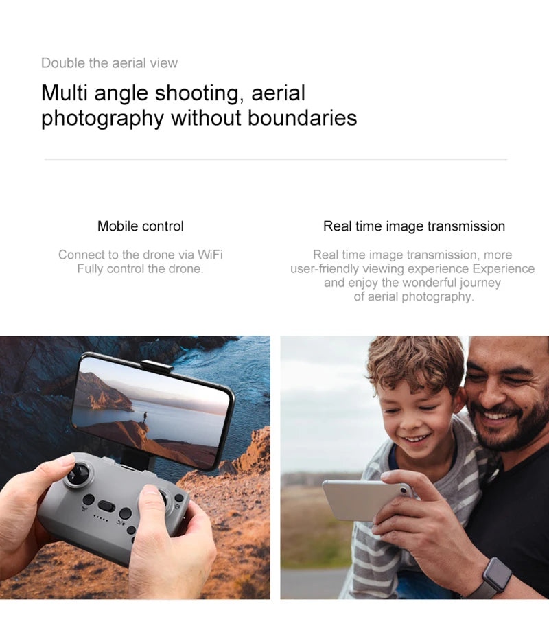 Xiaomi D16 Mini Drone 8K HD-VR Dual-camera 180 ° ESC Optical Flow obstacle avoidance Motor Drone UAV Remote Control Quadcopter