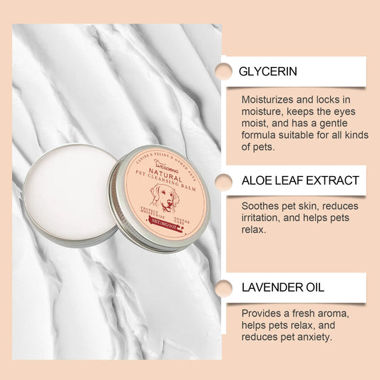 Pet Tears Cleansing Cream, Gentle Cleansing Pet Cat and Dog Tears Care Eye Care Cleansing Cream