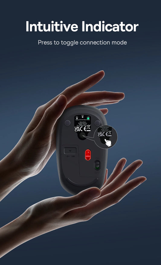 Baseus Mouse Bluetooth Wireless Computer 1600DPI Silent Mouse with 2.4GHz USB Nano Receiver for PC MacBook Tablet Laptop Mouse