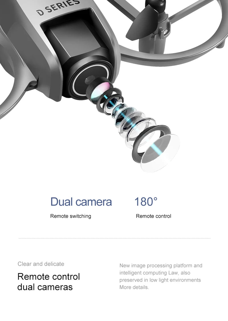 Xiaomi D16 Mini Drone 8K HD-VR Dual-camera 180 ° ESC Optical Flow obstacle avoidance Motor Drone UAV Remote Control Quadcopter