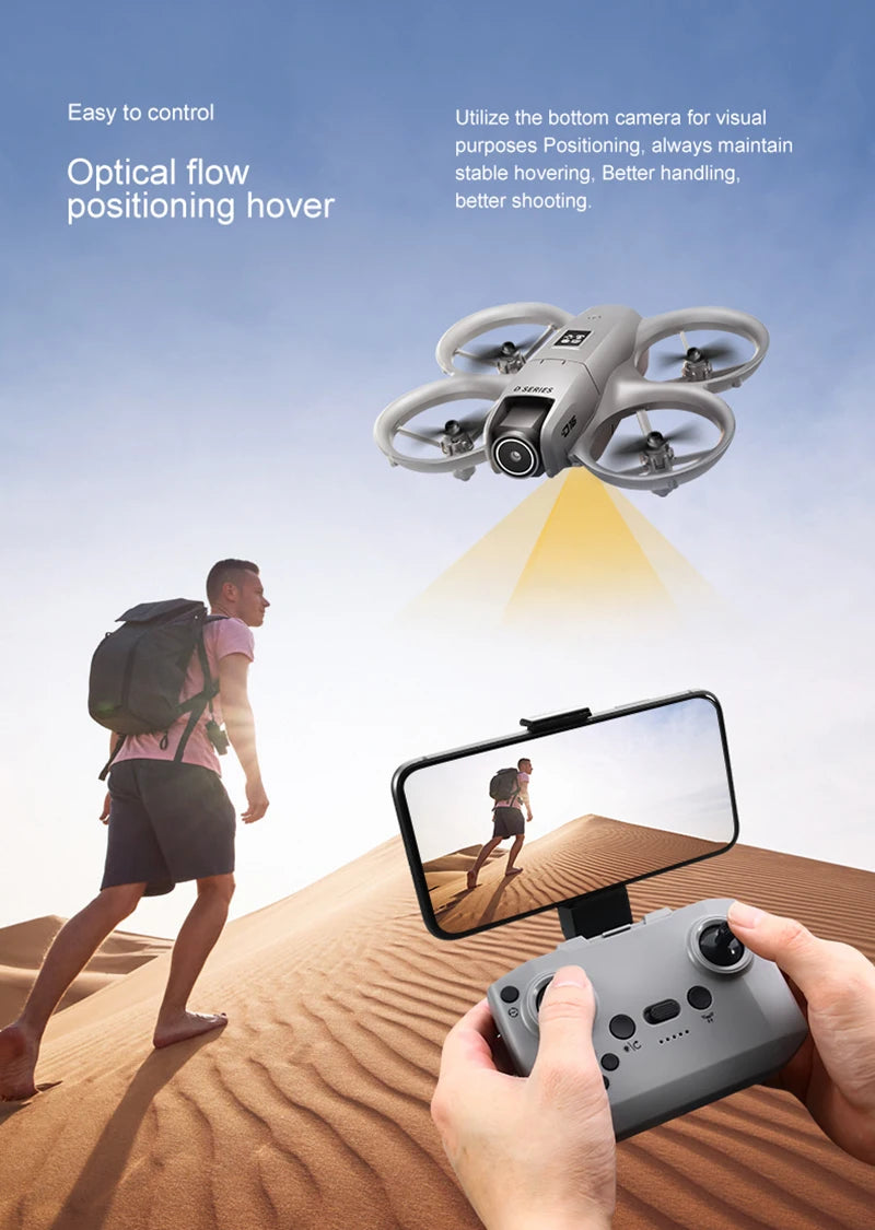 Xiaomi D16 Mini Drone 8K HD-VR Dual-camera 180 ° ESC Optical Flow obstacle avoidance Motor Drone UAV Remote Control Quadcopter