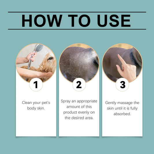 Pet Skin Care Spray Relieve Itching Reduce Redness Antipruritic Improve Dryness Long Lasting Moisturizing Suitable for Cats Dog