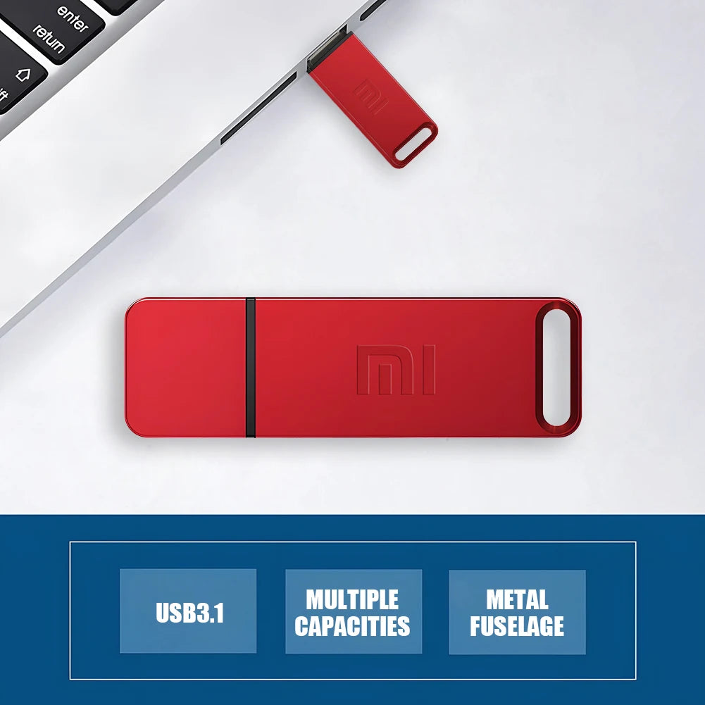 Original Xiaomi Pen Drive 2 TB USB 3.0 Flash Metal Drive 1TB Large Capacity High Speed Transmission Storage Waterproof Storage